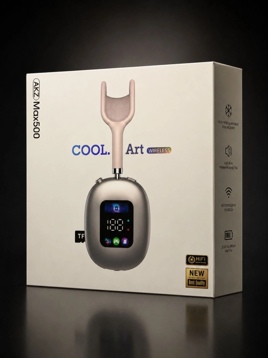 Simsiz quloqchin,AKZ Max500 ekranli simsiz  quloqchin, stereo, bassli, bluetooth naushnik