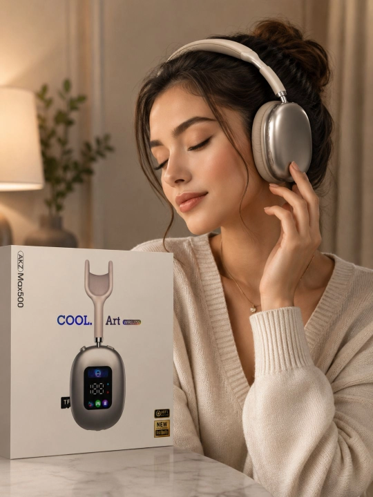 Simsiz quloqchin,AKZ Max500 ekranli simsiz  quloqchin, stereo, bassli, bluetooth naushnik