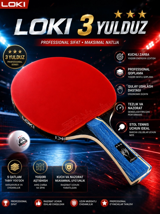 LOKI professional stol tennis raketkasi - 