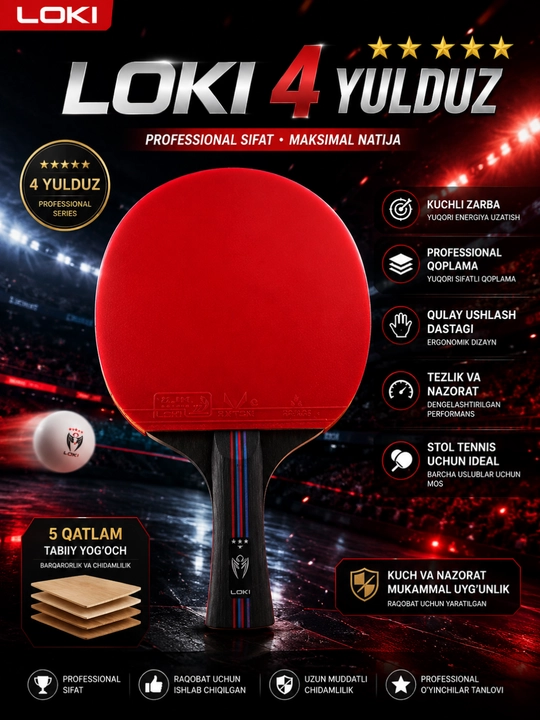LOKI professional stol tennis raketkasi - 