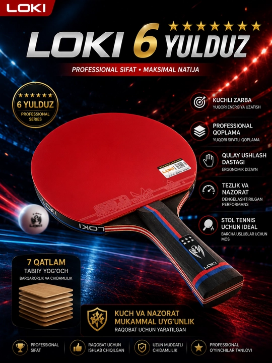 LOKI professional stol tennis raketkasi - 
