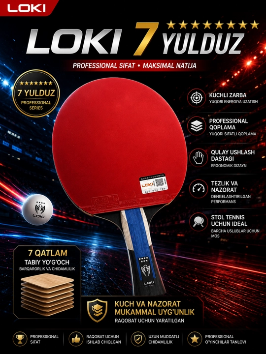LOKI professional stol tennis raketkasi - 