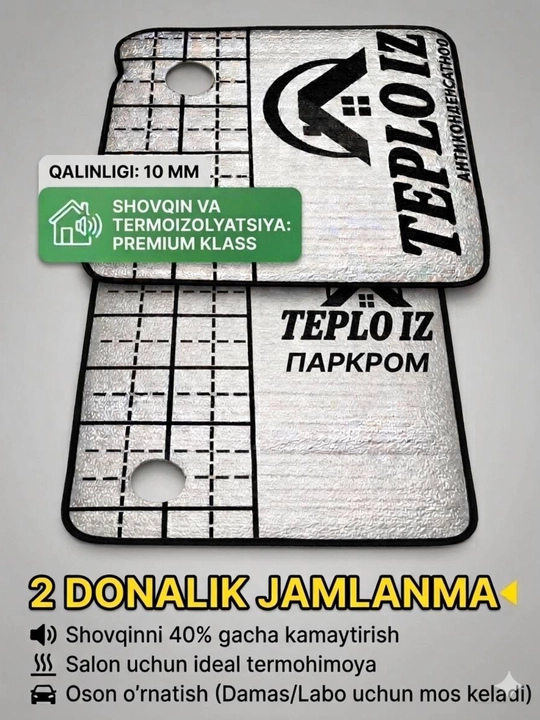 Labo va damas uchun motor shovqinini kamaytiruvchi izolyatsiya qoplamasi