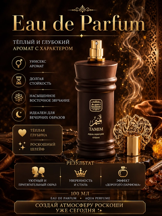 Parfyumlangan suv erkaklar va ayollar uchun, 100 ml - 
