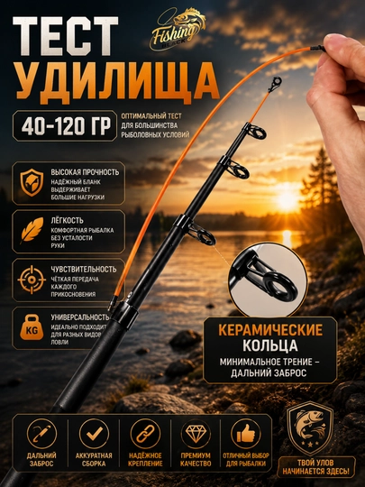 Cпиннинг для рыбалки, телескопическое, компактное удилище в сборе