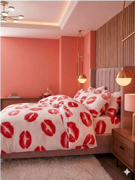 Ikki kishilik pastel choyshab,  satin to‘qilgan to‘plam,