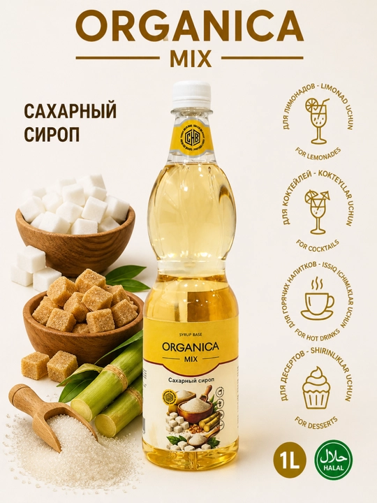 Сироп Organica Mix , сахарный сироп , 1 л - 