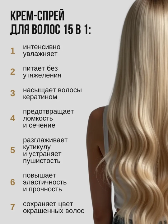 COMPLIMENT Крем-спрей для волос несмываемый, 15 в 1, 250 мл