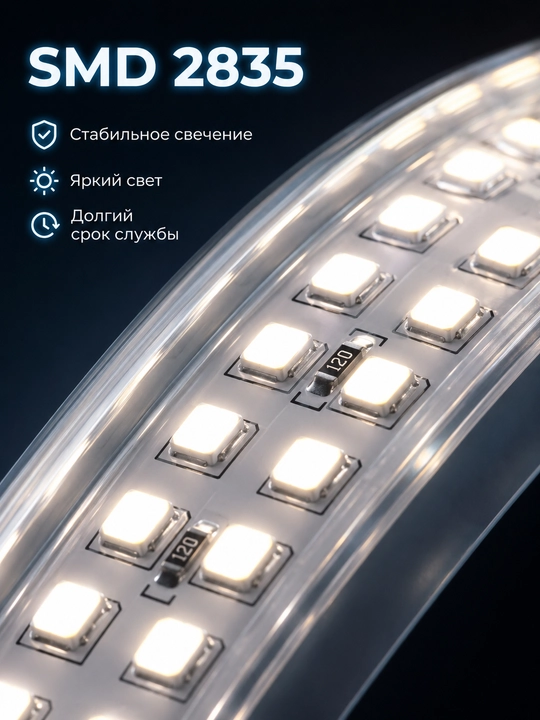 LED lenta 24V 5m SMD2835 120/240 LED 8mm 3 rang IP20/IP65 blokli yoki bloksiz