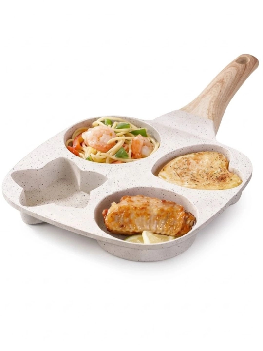 Tova 3 bo'limli non-stick, turli taomlar uchun universal skovorodka