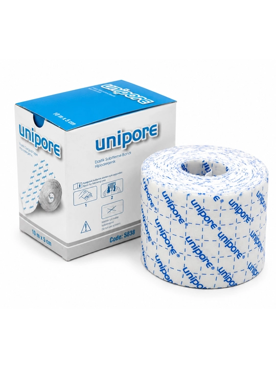 Unipore elastik tibbiy fiksatsion bint — 10 m × 5 sm