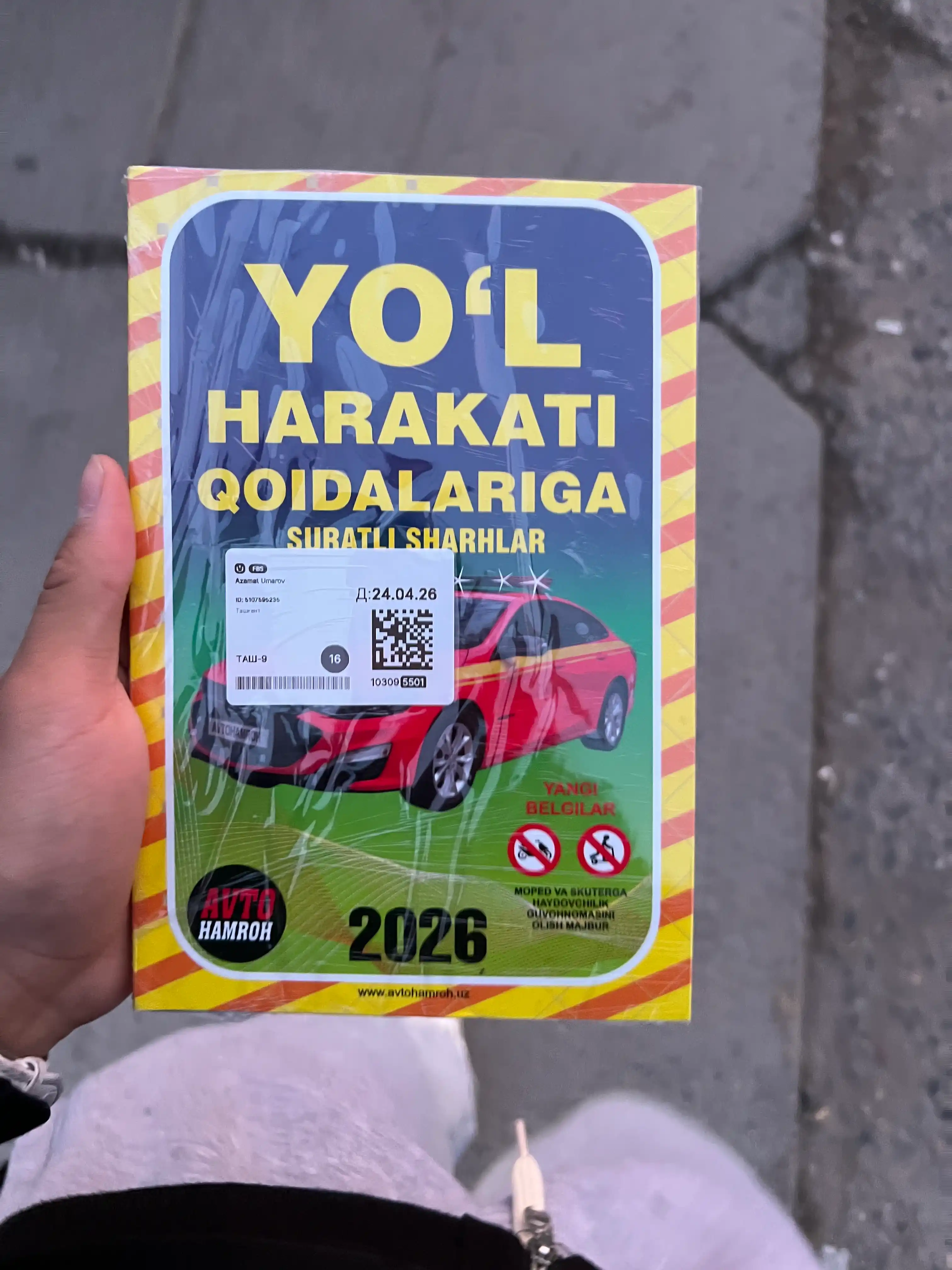 Yo‘l harakati qoidalariga suratli sharhlar, lotincha, 240 bet, yumshoq muqova