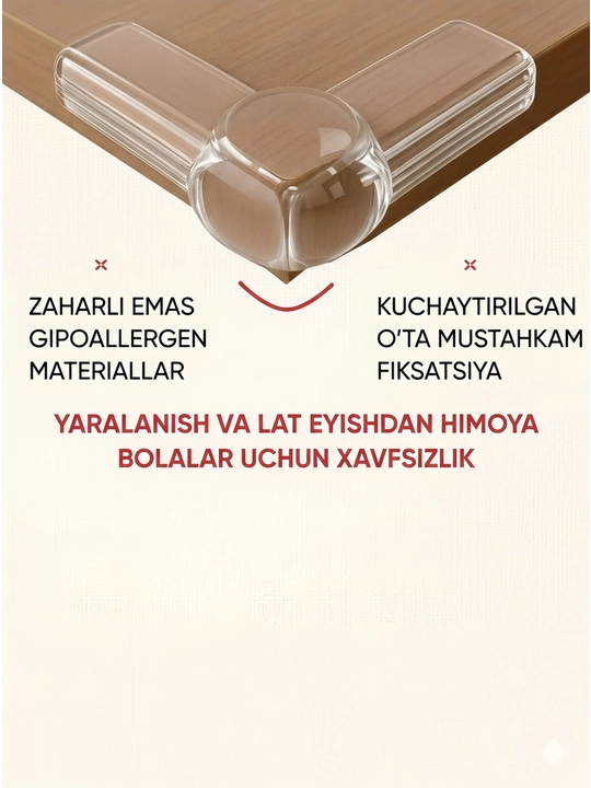 Mebel burchaklari uchun silikon himoya, yumshoq burchak qopqoqlari, bolalar xavfsizligi