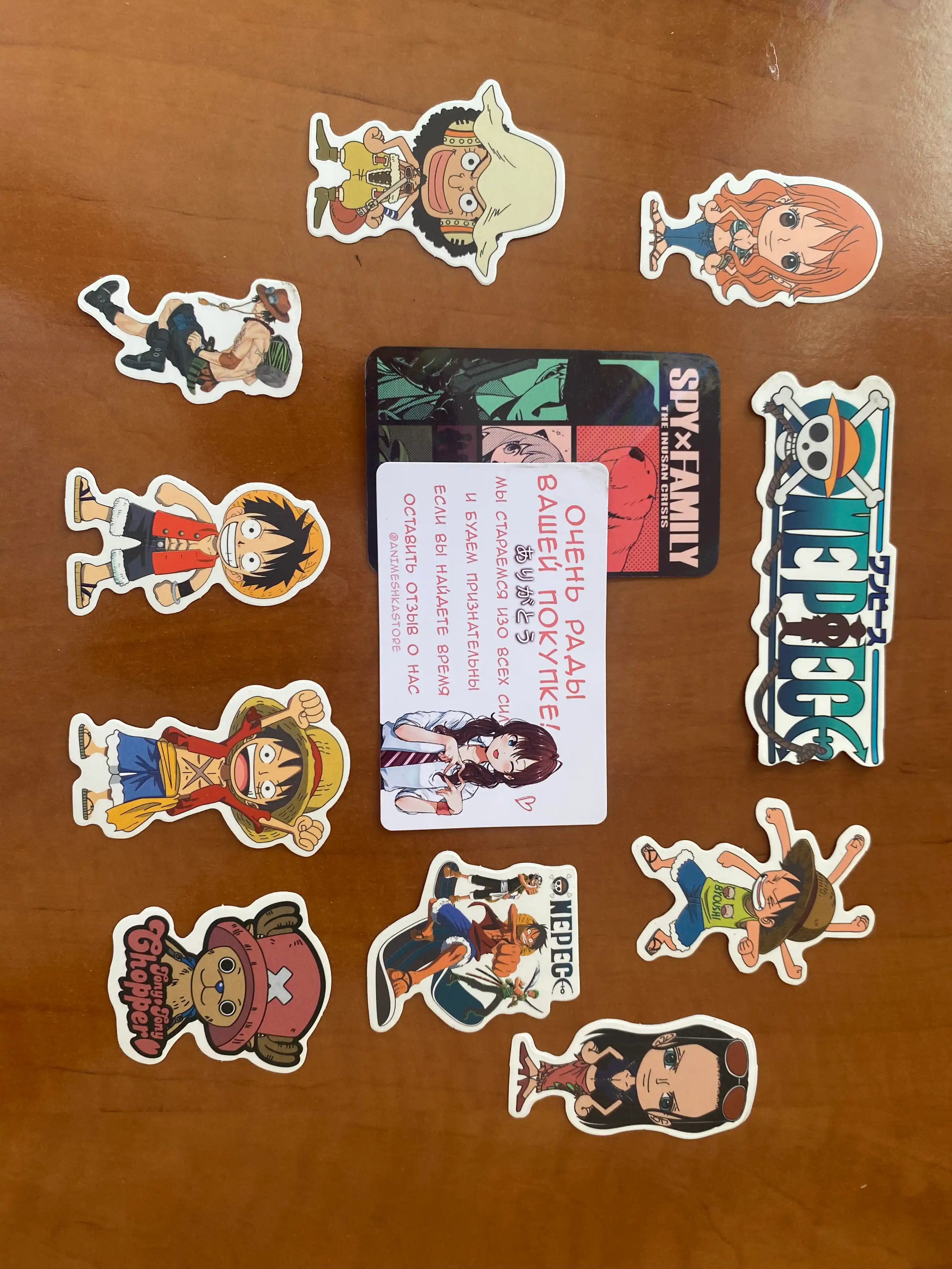 Stikerlar One Piece, 10 ta tasodifiy stikerlar