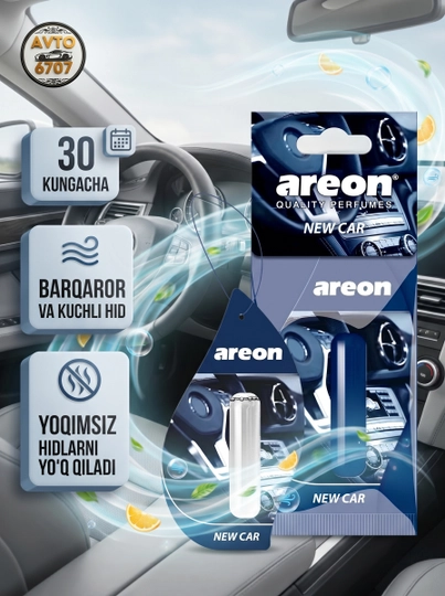 Areon ароматизатор для автомобиля — 30 дней стойкого аромата, натуральные масла — AVTO670-ARIONKAPS-НГОЛУБ