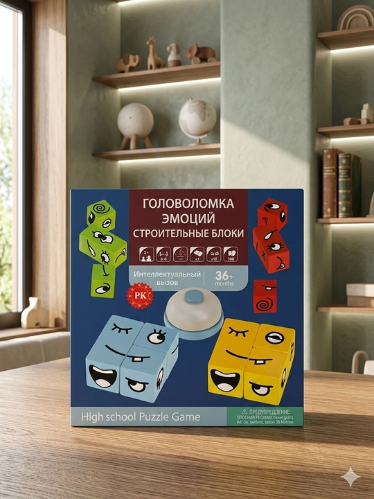 Настольная игра-головоломка «Эмоции» со звонком: развивай логику и скорость весело