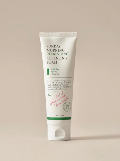 Увлажняющая пенка для умывания AXIS-Y Sunday Morning Refreshing Cleansing Foam, 120 мл