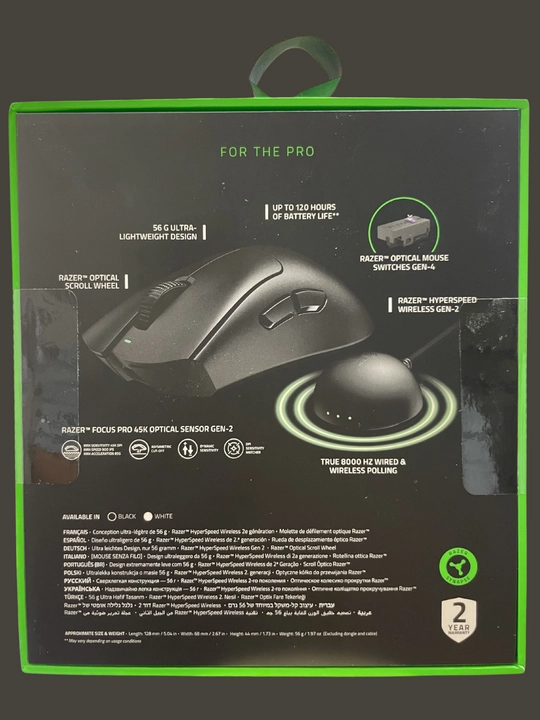 Razer DeathAdder V4 Pro — ультралёгкая беспроводная игровая мышь 45 000 DPI - 8KHz