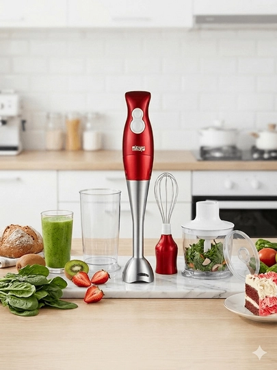 Blender to'plami DSP KM1004, 4 tasi 1 da, 200 Vt, maydalagich va mikser bilan - 