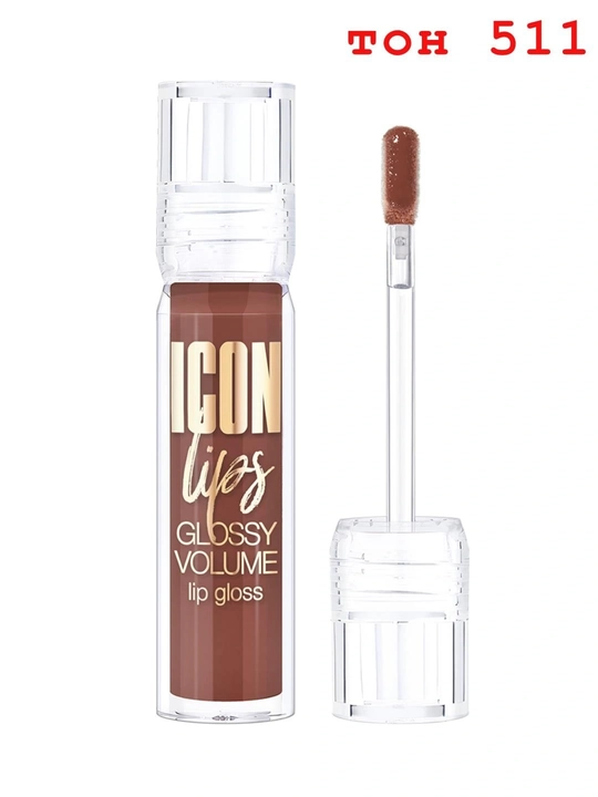 Hajm effekti bilan lab uchun yaltiroqlik LUXVISAGE ICON Lips Glossy Volume, LUXVISAGE