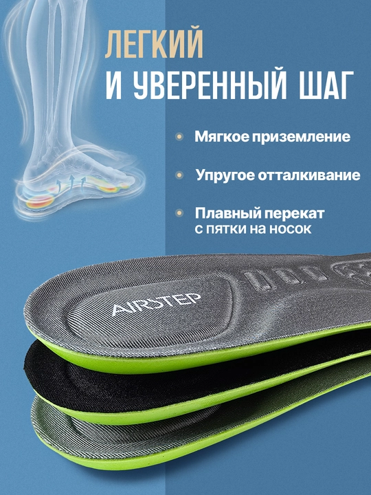 Стельки для обуви AIRSTEP универсальные стельки для повседневного комфорта
