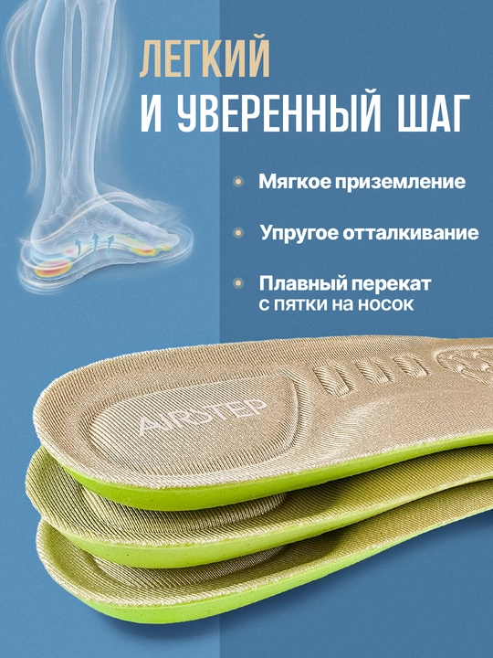 Стельки для обуви AIRSTEP универсальные стельки для повседневного комфорта