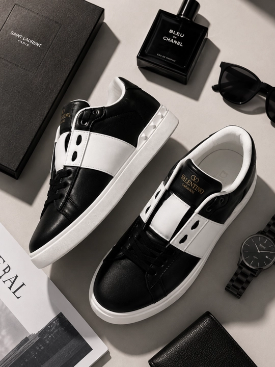 Erkaklar krossovkasi, qora oq, kundalik sport oyoq kiyim, zamonaviy keda sneaker