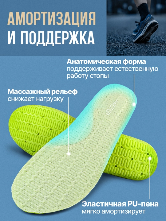 Стельки для обуви AIRSTEP универсальные стельки для повседневного комфорта