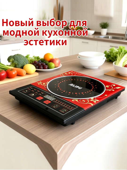 Elektr pechka, sensorli, oshxona plitasi, stol usti, universal, quvvat 2200Vt - 