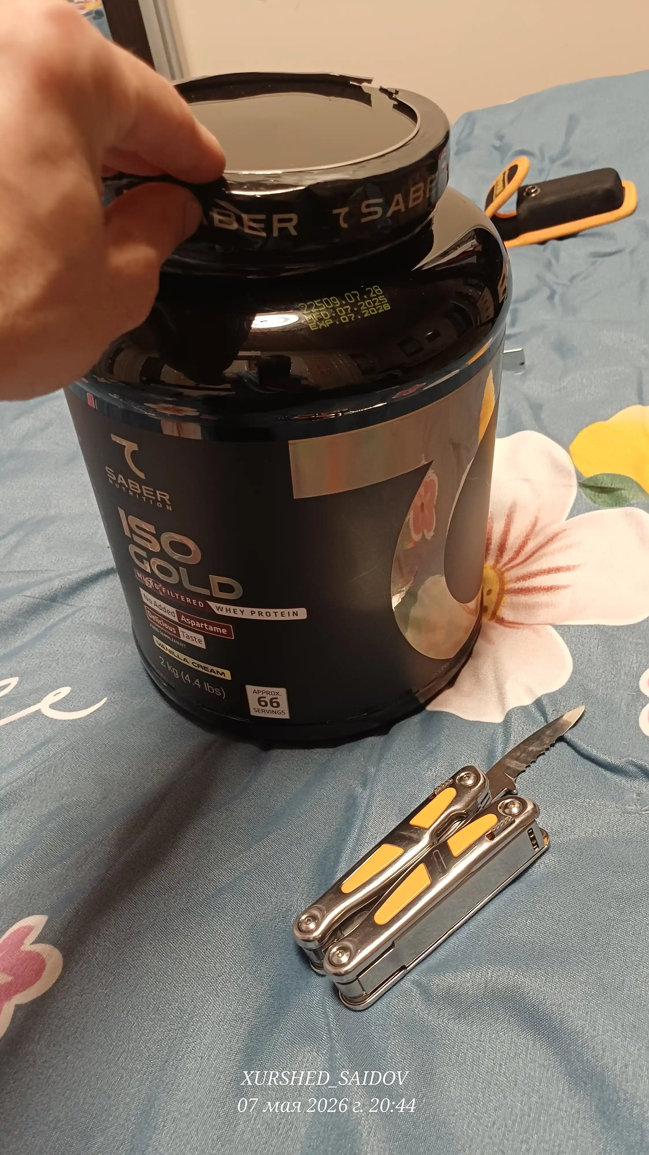 Zardob oqsili izolati 7SABER ISO GOLD, 2 kg, 66 porsiya