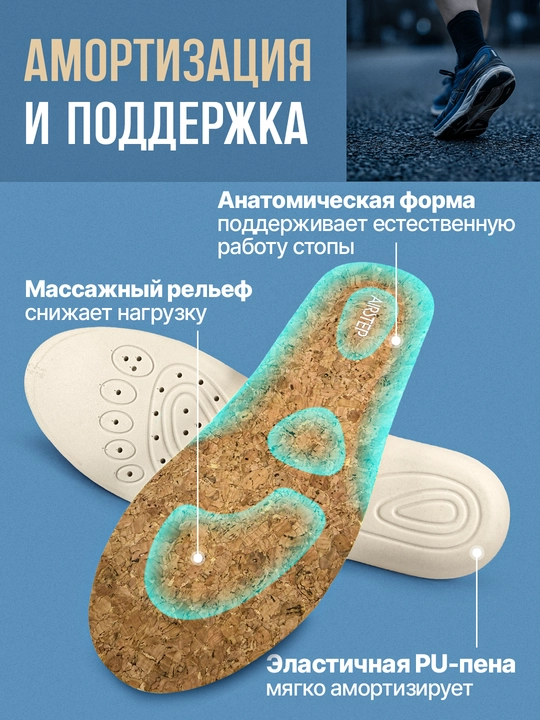 Стельки для обуви AIRSTEP универсальные стельки для повседневного комфорта