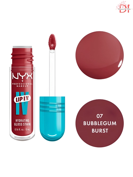 Лёгкий блеск для губ NYX Lip I.V. 07 Bubblegum Burst с эффектом сияния