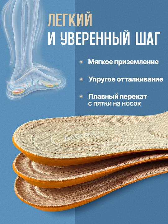 Стельки для обуви AIRSTEP универсальные стельки для повседневного комфорта