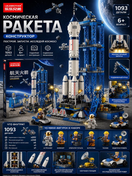 Konstruktor Kosmik Raketa Lele Brother, koinot tadqiqot markazi, 1093 detal
