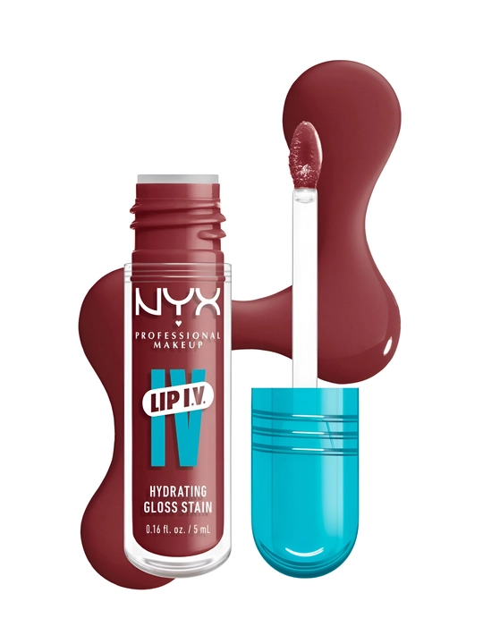 Блеск для губ NYX Lip Gloss Stain 08 с нюдовым розовым оттенком-с увлажнением