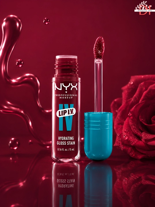 Лёгкий блеск для мягких и сияющих губ NYX Lip I.V. 09 Blush Rush глянцевый финиш