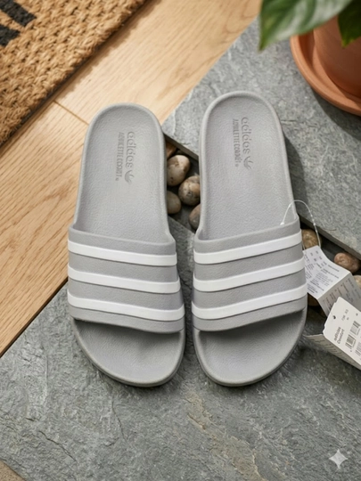 Adidas шлепанцы мужские и женские, летние, удобные, легкие — NEOSTEP-NEO100-СЕРЫЙ-41