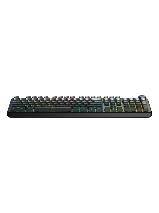 AULA F108 Pro o‘yin klaviaturasi, mexanik, tri-mode, RGB, ekran va aylantirgich