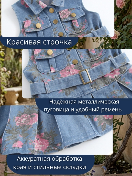 Модное джинсовое платье, сарафан