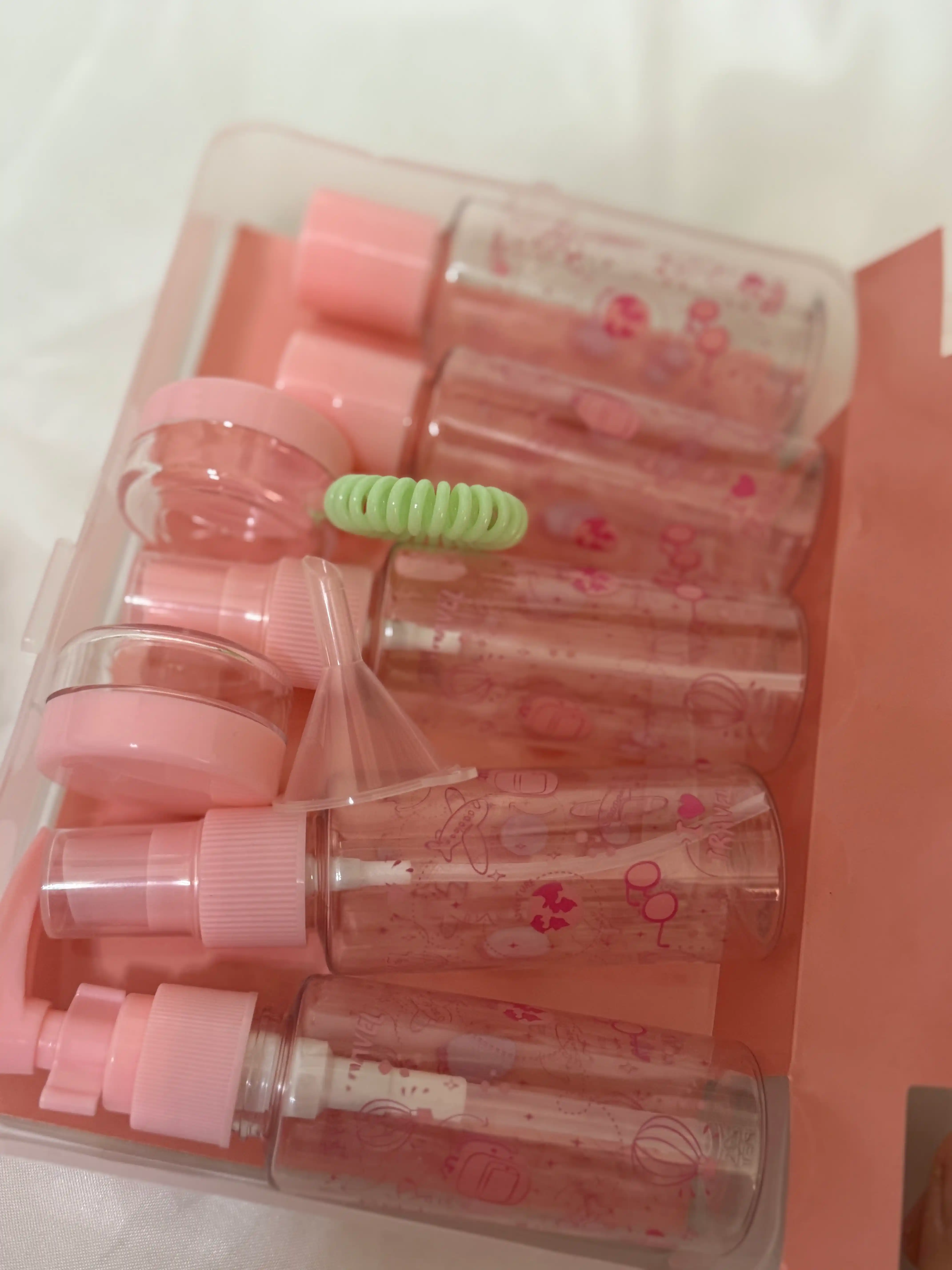 Kosmetik flakonlar va sayohat konteynerlarini qadoqlash, flakonchalarning yo‘l to‘plami