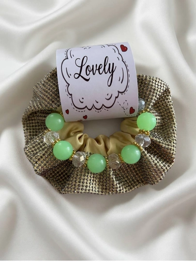 Lovely — резинка для волос и браслет — L041125-LOVELYREZINKA-ЗОЛХАКИ