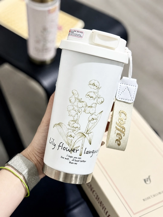 Qahva va choy uchun termos, termokrujka, sovg'a uchun, zanglamaydi po'lat 304, 500 ml