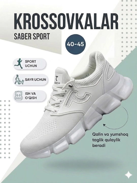 Erkaklar uchun krossovkalar, Tods 7Saber, zamonaviy uyg'unlashuv bilan. O'lcham 40-45