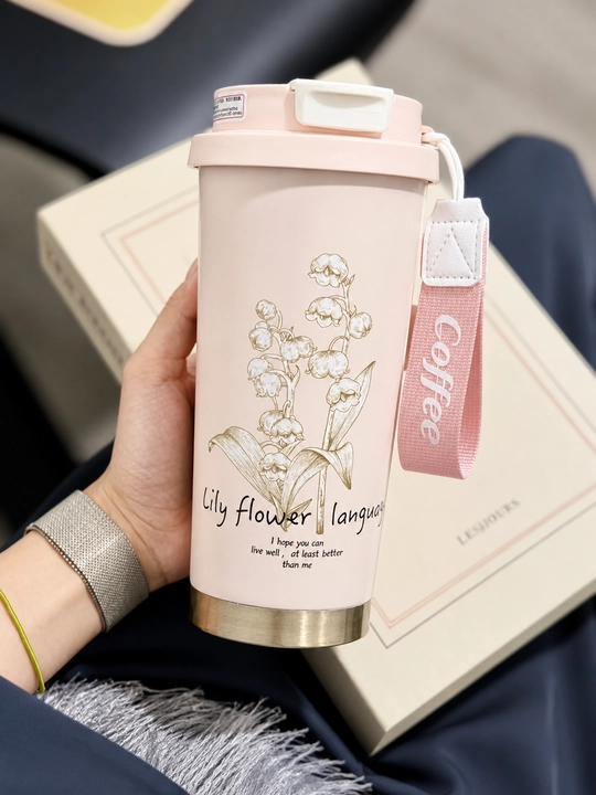 Qahva va choy uchun termos, termokrujka, sovg'a uchun, zanglamaydi po'lat 304, 500 ml