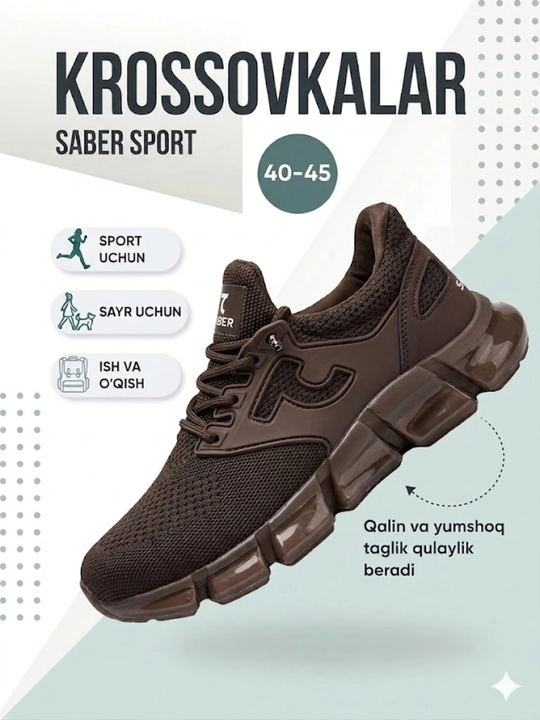 Erkaklar uchun krossovkalar, Tods 7Saber, zamonaviy uyg'unlashuv bilan. O'lcham 40-45