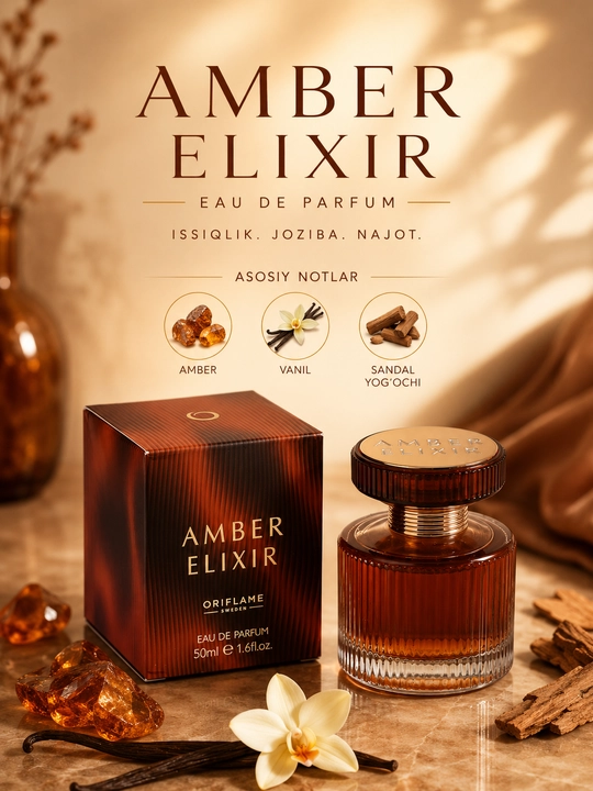Ayollar uchun Amber Elixir parfyumeriya suvi, 50 ml - 