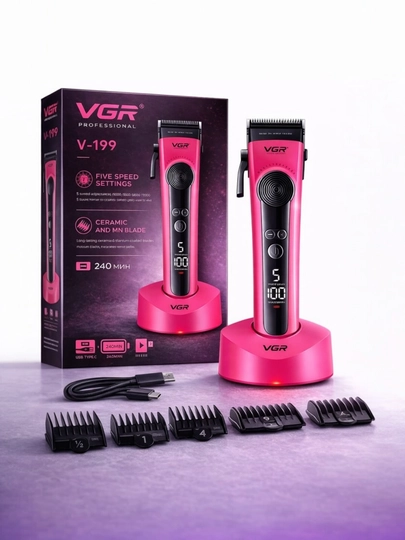 V-199, розовый, триммер для волос и бороды для мужчин от бренда Vgr — MMARKE-DRFUU87