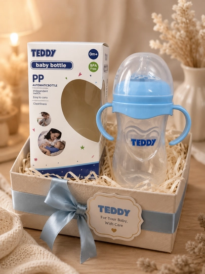 Детская бутылочка-поильник TEDDY с ручками , 0m+, BPA Free — BABYRCH-BUTLKATEDY
