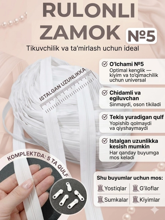 Rulonli zanjir zamok №5 (metrajli)