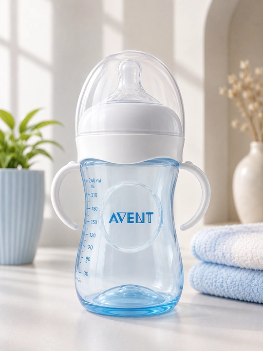 AVEAT bolalar uchun silikon nipelli tutqichli ichimlik butilkasi 330 ml (6+ oy) - 